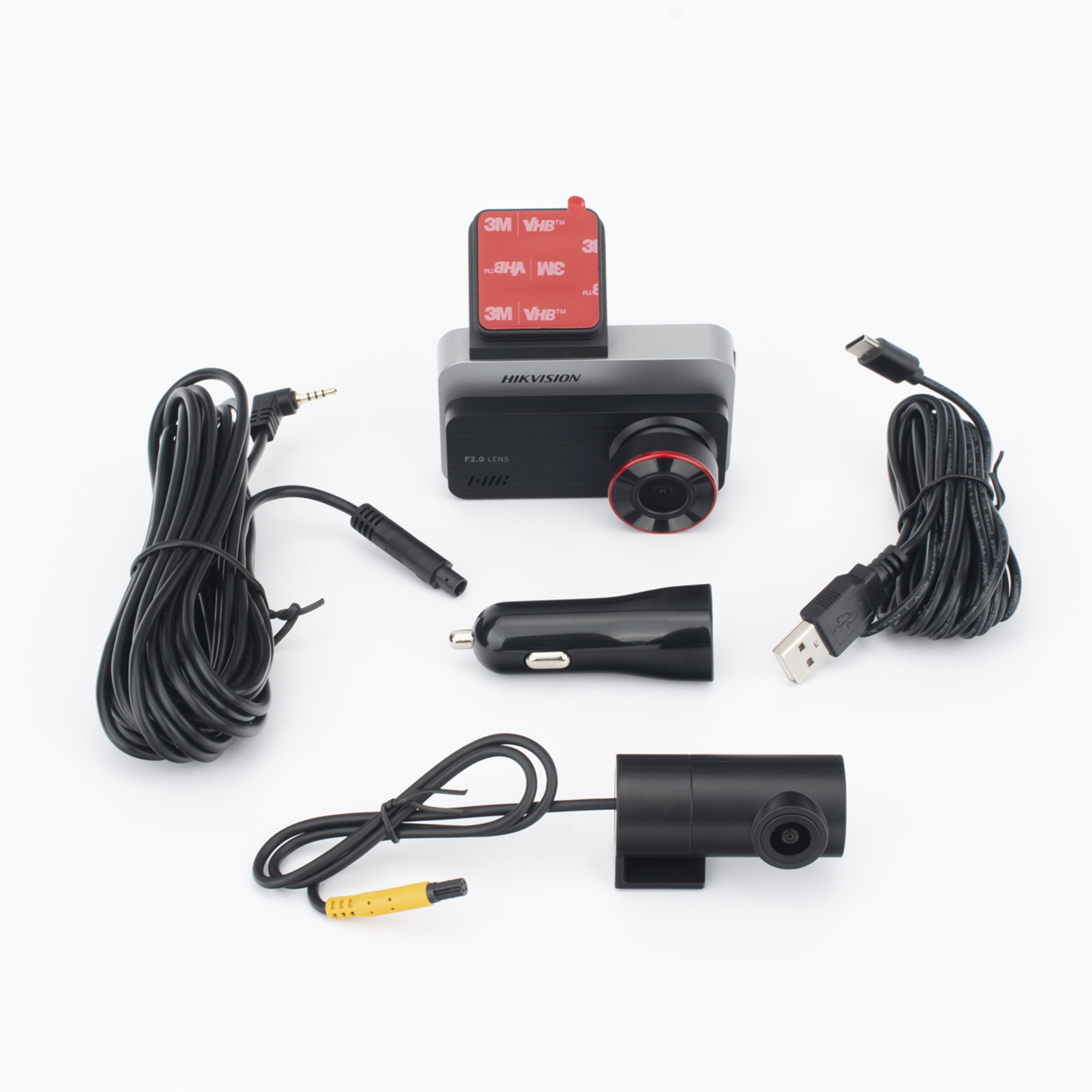 Cámara de Tablero / Cámara Frontal de 2 Megapixel (1080p) y Trasera de 2 Megapixel (1080p) / H.265 / Pantalla 3" / WiFi / G-Sensor / Micrófono y Bocina Integrada / Micro SD / Soporta App / Fácil de Instalar